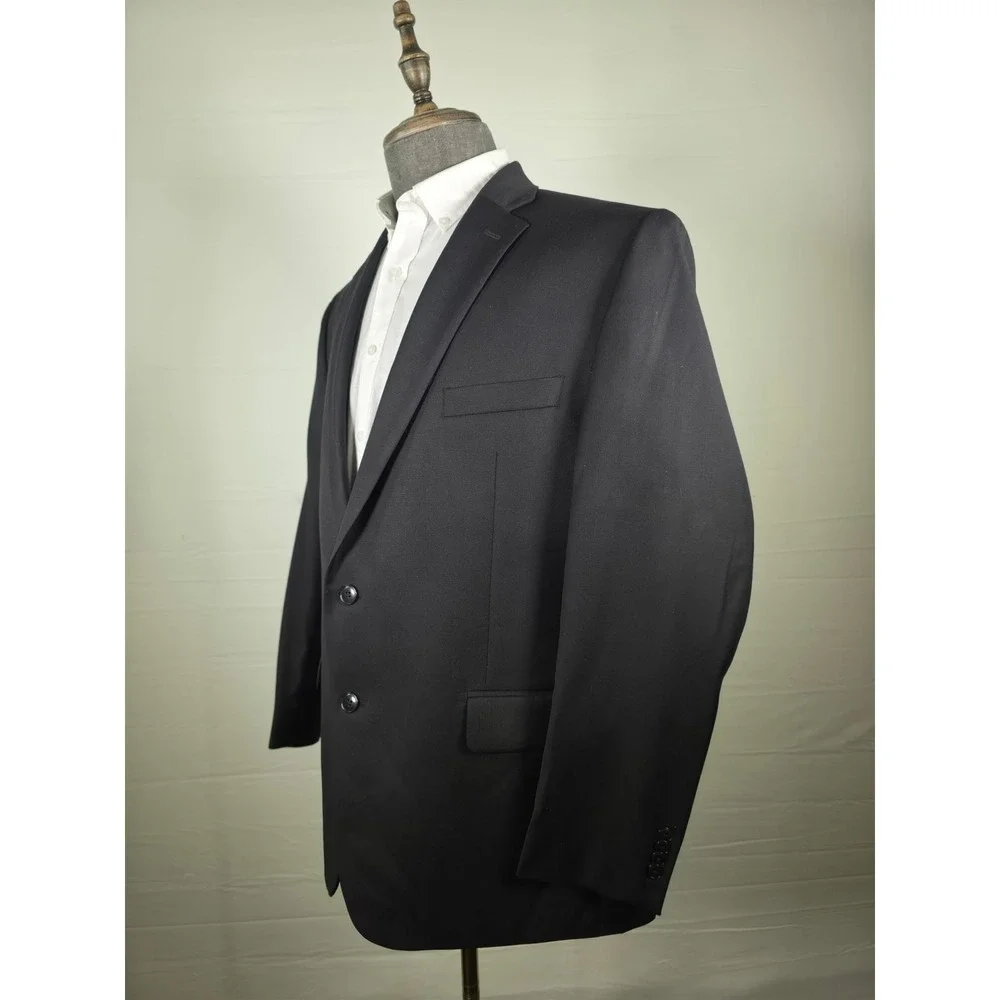 Michael Kors Men Sport Coat Kaplan Black 46 Wool Blend Quiet Luxury Polished NWT